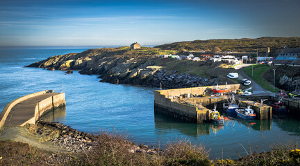 Fototapeta premium Amlwch Harbour on Anglesey, North Wales