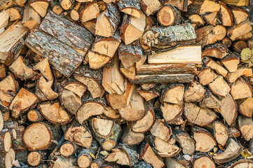 A stack of firewood