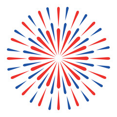 Fireworks sign. Vector illustration isolated on white background