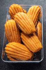 biscuit cookies Madeleine sweet French dessert meal food snack on the table copy space food background top view