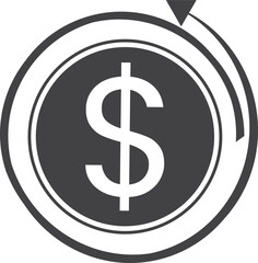 Obraz premium Finance icon, marketing icon black vector