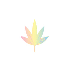 Gradient Leaf Illustration Set Trendy