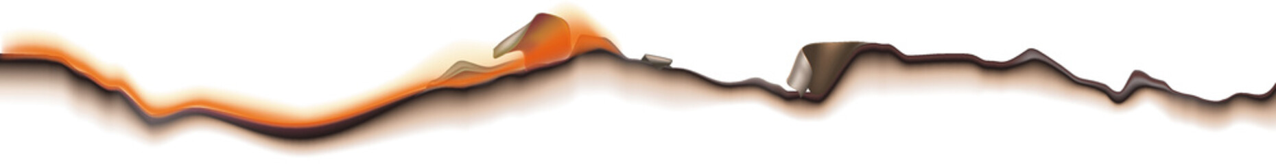 Burnt paper edge