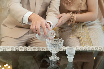 Water Pouring, Thai Traditional Ceremony, Engagement