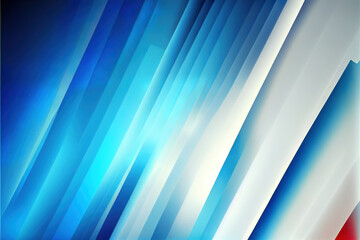 Obraz premium beautiful modern blue and white stripes and geometric shapes as futuristic abstract background, made with generative ai