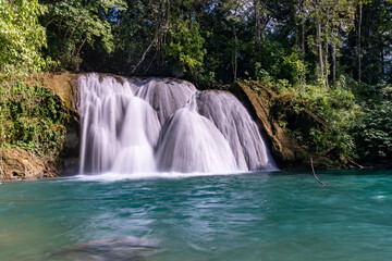 Fototapeta na wymiar Roberto Barrios waterfalls. Yucatan. Mexico, chiapas, Palenque