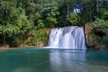 Fototapeta na wymiar Roberto Barrios waterfalls. Yucatan. Mexico, chiapas, Palenque