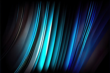 beautiful modern blue and black stripes and geometric shapes as futuristic abstract background, made with generative ai