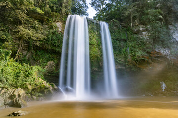 Fototapeta na wymiar Cascadas de Misol Ha waterfalls. Misol Ha. Yucatan. Mexico, chiapas, Palenque