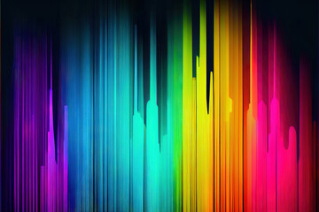beautiful modern rainbow color spectrum stripes and geometric shapes as futuristic abstract background, made with generative ai