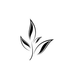 Minimalist leaf logo