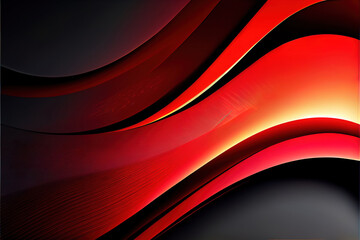 beautiful modern red and black color spectrum stripes and geometric shapes as futuristic abstract background, made with generative ai