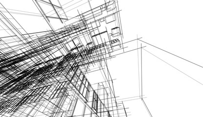 abstract sketch of the building