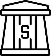 Bank subsidy icon outline vector. Money business. Support grant