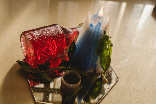 "Havdalah" When the Shabbat ends, it is a Jewish custom to light a candle, smell fragrant plants and say a blessing on wine.