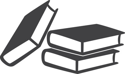 Book icon, textbook icon black vector
