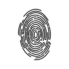 Fingerprint icon isolate on isolate background.