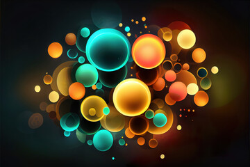 abstract colorful bokeh lights background made with generative ai