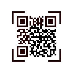 sample Qr code isolate on transparent background.