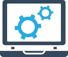 Engineering laptop Vector Icon 
