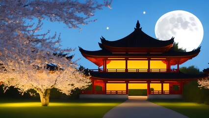 sakura temple, generative ai