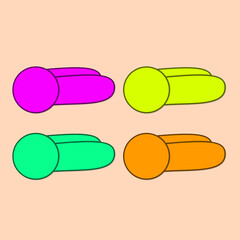 Vector circle process isolated template infographic. Can be used for diagram, graph, presentation and round chart. Business concept with 4 options, parts, steps or processes