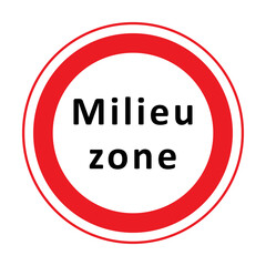 Dutch low emission zone symbol icon
