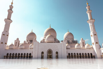 Fototapeta na wymiar Sheikh Zayed Grand Mosque, Abu Dhabi. United Arab Emirates.