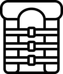 Extreme sport icon outline vector. Wind kite. Summer beach