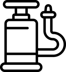 Air pump icon outline vector. Extreme surfer. Active jump