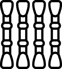 Modern cotton swab icon outline vector. Wood sterile. Makeup cotton