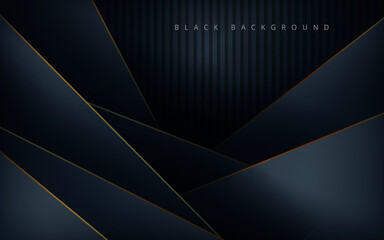 abstract black golden line overlap layers texture background. eps10 vector
