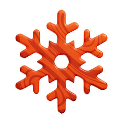 Premium Christmas snow flake icon 3d rendering on isolated background