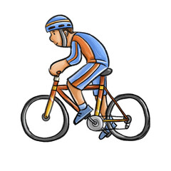 cyclist illustration