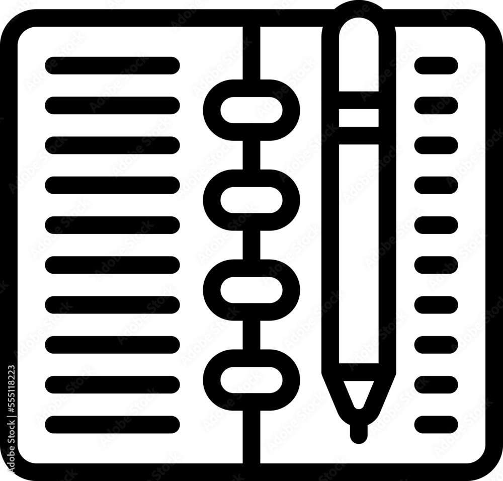 Poster notebook study icon outline vector. class safety. return safe
