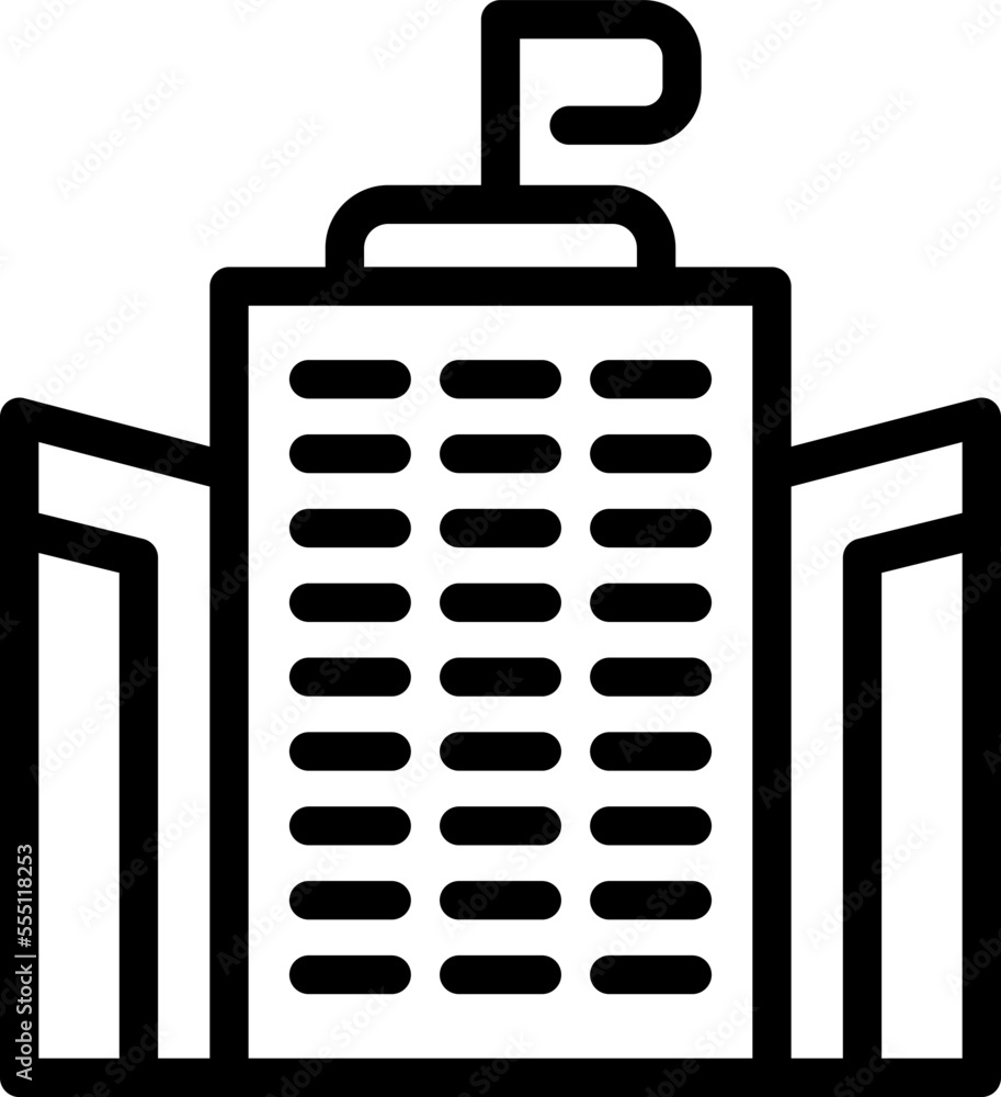 Poster university building icon outline vector. class study. safety return