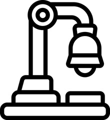 Desktop lamp icon outline vector. Class child. Study safety