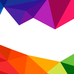 Abstract triangle geometric wave stripes border on a white background. polygonal pattern for your design.