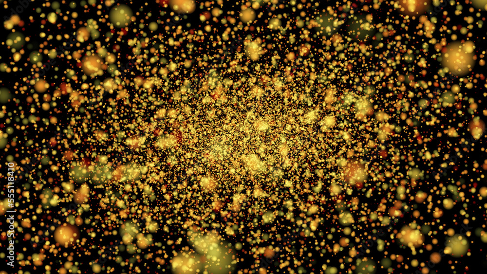 Poster abstract background with beautiful gold cicles.