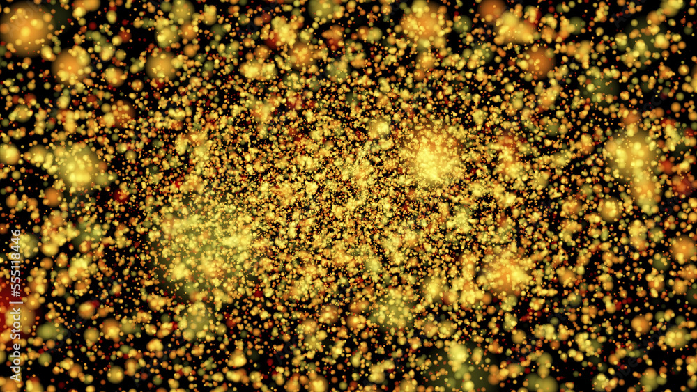 Poster abstract background with beautiful gold cicles.