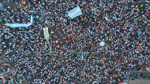 Argentina Winner Soccer World Champion Fans Celebration