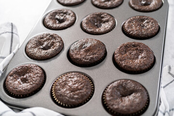 Chocolate strawberry cupcakes