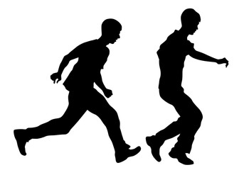 Young man in a jump on white bakground