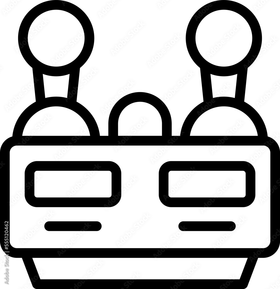 Aufkleber digital joystick icon outline vector. online device. app control