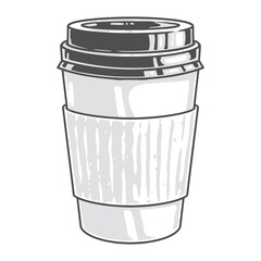 Takeaway cup colorful emblem detailed