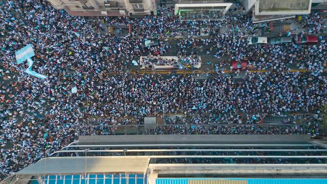 Argentina Winner Soccer World Champion Fans Celebration