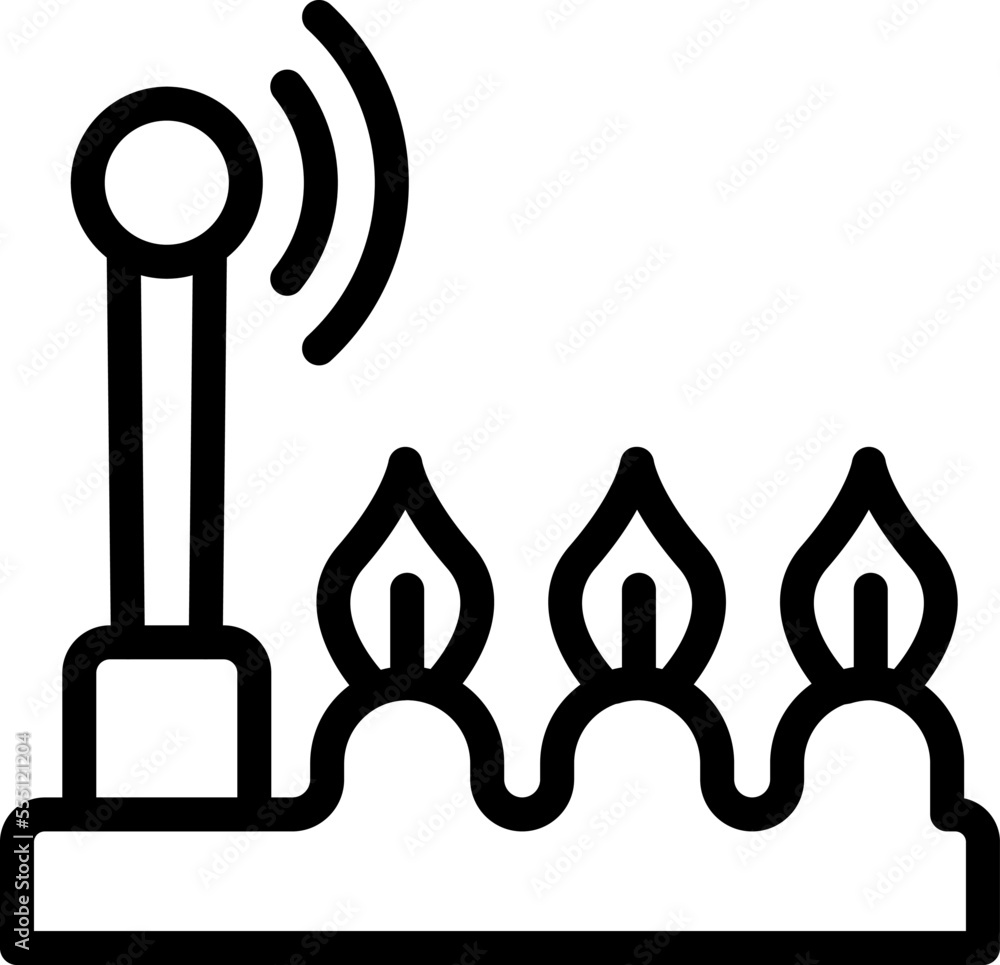 Aufkleber automated farming icon outline vector. digital future. system tablet