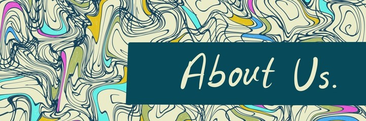 About Us Texture Circular Random Colorful Text