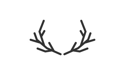 Deer Antlers Logo inspiration. Deer Antlers Logo Template Illustration Design.