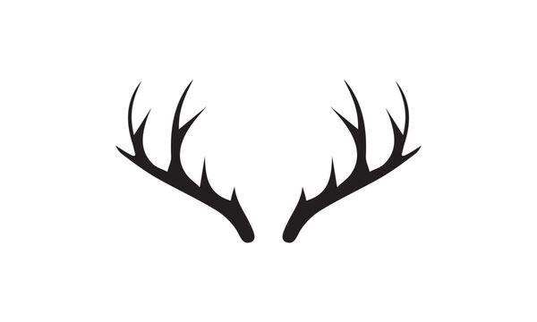 Deer Antlers Logo inspiration. Deer Antlers Logo Template Illustration Design.